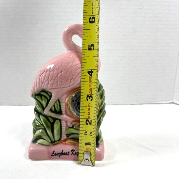Vintage Florida Longboat Key Pink Flamingo Thermometer Figurine Kitsch Souvenir - Picture 8 of 10